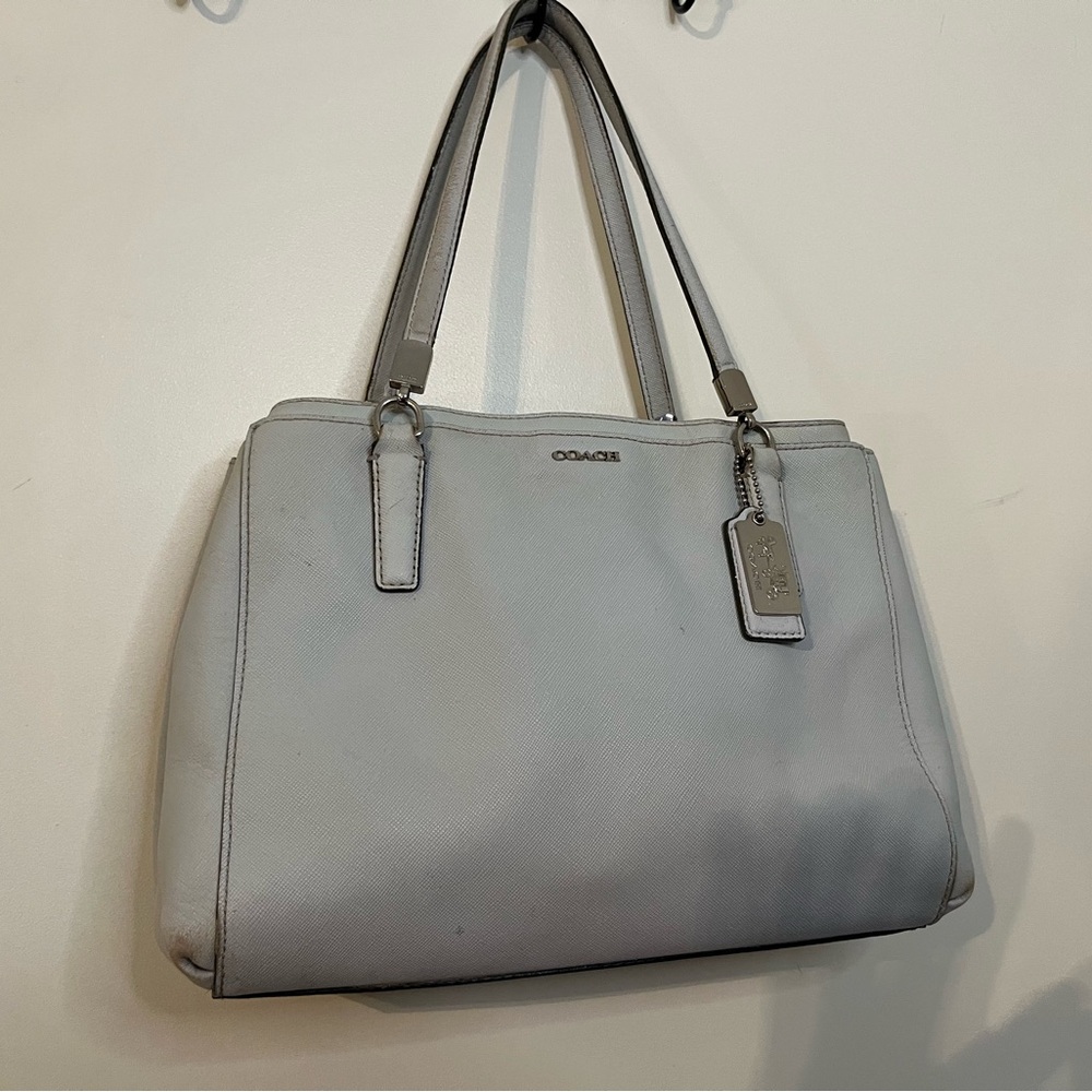 COACH Crossgrain Leather Christie Carryall Satchel Handbag | AUTHENTIC & Pre🩷